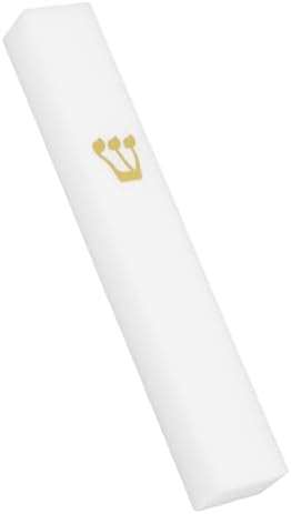 Unomor White Decor Mezuzah Resin Doorpost Ornament