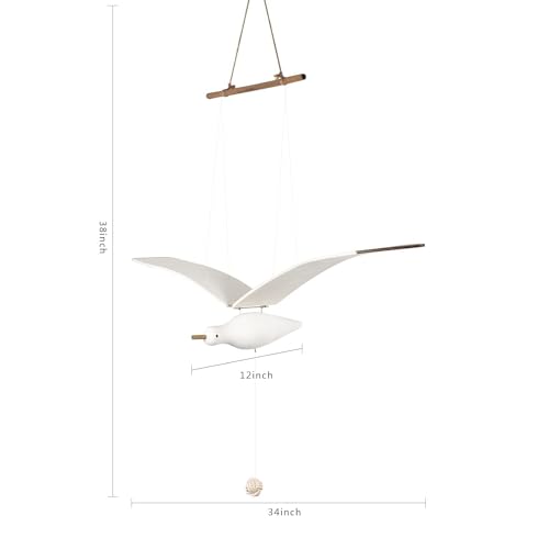VERENIX Soaring Seagull Wooden Mobile Decor Pendant