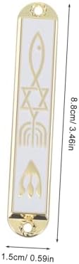 2pcs Hand Painted Pewter Mezuzah Door Wall Decor