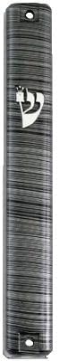 Plastic Mezuzah Case Gray Stripes 6 Inch