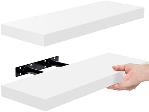 Sorbus Floating Shelves Wall Mount White 2 Pack