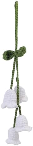 Handmade Crochet Lily of the Valley Rear View Mirror Hanging Ornament
