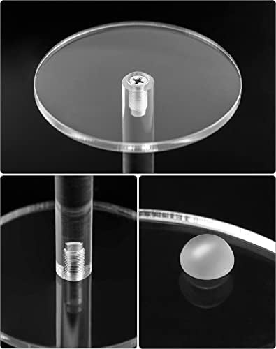 QWORK Clear Acrylic Display Riser Stands 4 Sets 12 Pcs