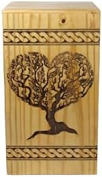 Handcrafted Wooden Urn for Ashes with Personalized Engraving