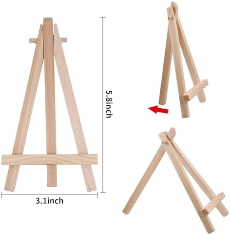 4Pcs Pine Mini Easel Wedding Table Display Stand