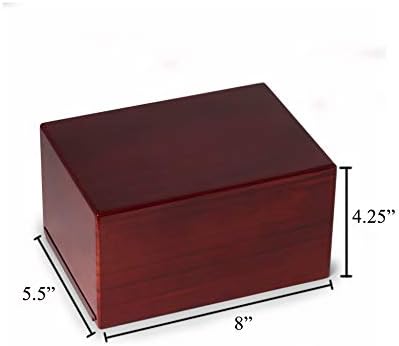 Custom Engraved Rosewood Cremation Urn with Religious Cross Design