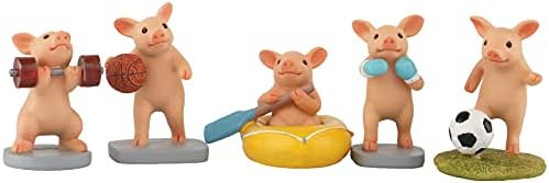 Pig Statue Mini Figurine Resin Home Decor
