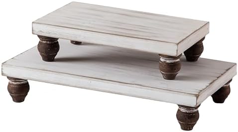 SOFE Rectangular Wood Risers Display Stand Set of 2