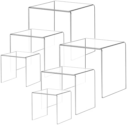 ihomecooker 6 Pack Clear Acrylic Riser Display Stand