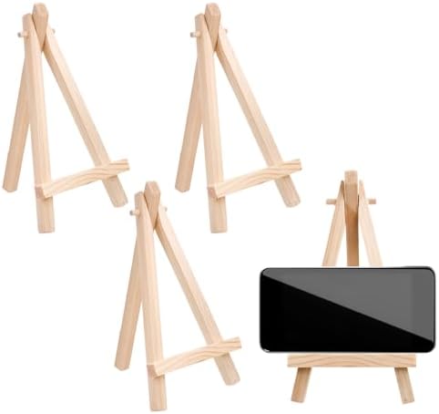 4Pcs Pine Mini Easel Wedding Table Display Stand