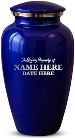 Custom Purple Cremation Urn with Engraving