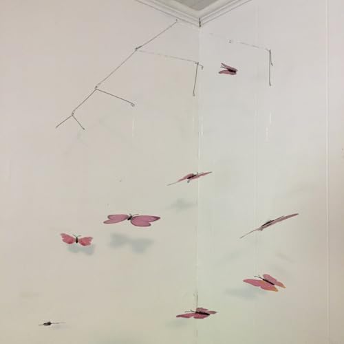 Handmade Pink Butterfly Mobile 22W x 28H