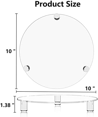 Modern Clear Acrylic Display Riser 10 Inch 2 Pack