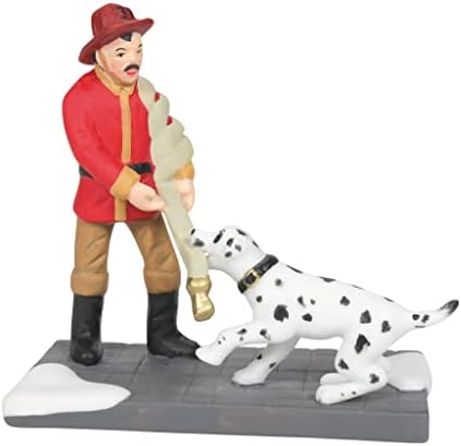 Department 56 Christmas in The City Fireman Dalmatian Figurine