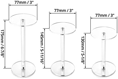 QWORK Clear Acrylic Display Riser Stands 4 Sets 12 Pcs