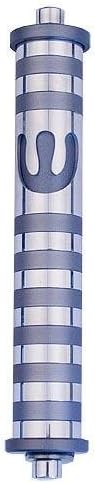 Agayof Stripes and Shin Medium Mezuzah 25x15cm Gray