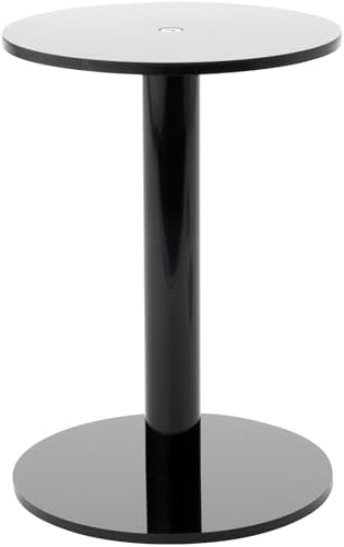 Plymor Black Acrylic Round Riser Display Stand 2 Pack