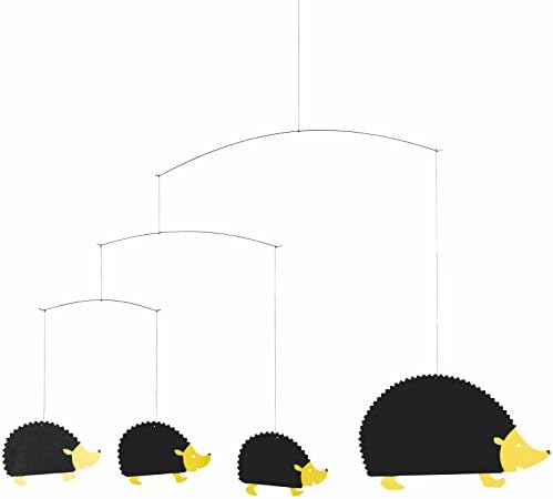 Hedgehog Family Hanging Mobile - 17 Inches Handmade in Denmark