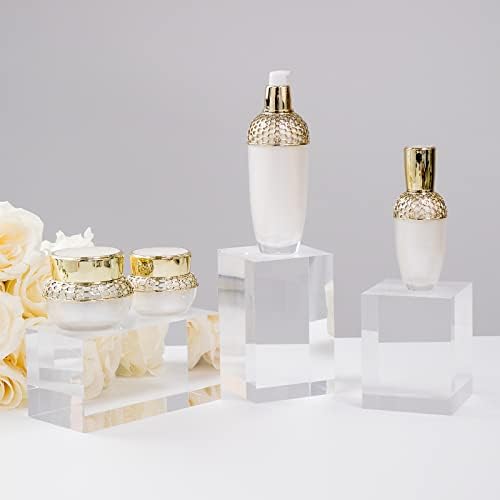 Clear Acrylic Cube Display Risers Set 31x31x1-6 Inch