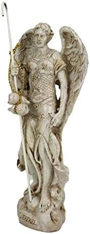 Ebros Ivory Painted Saint Raphael Figurine 5 Inch Tall