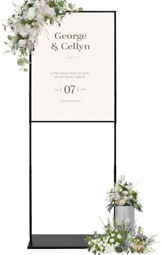 Adjustable Metal Wedding Sign Stand 236W x 63H