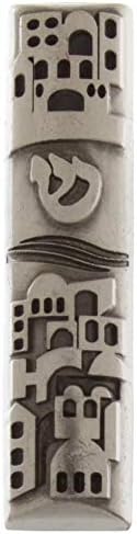Meir Cohen Pewter Mezuzah Case with Psalm 91