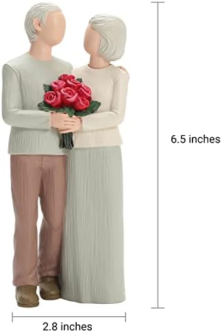 Loving Elderly Couple Figurines for Home Decoration