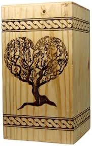 Handcrafted Wooden Urn for Ashes with Personalized Engraving