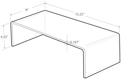 Azar Displays Acrylic Laptop Stand 15x775x45