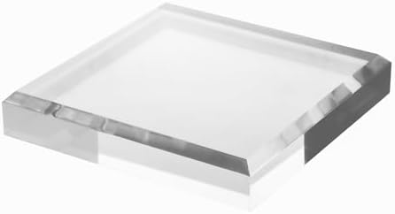 CiaoHER Clear Acrylic Square Display Riser Stand 1in Thick 8x8