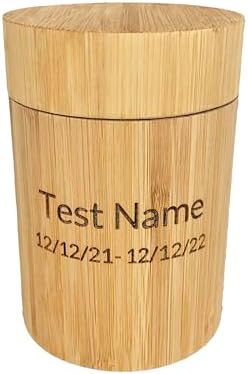 All-Natural Large Bamboo Urn for Human or Pet Ashes