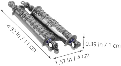 Metal Mezuzah with Engraved Blessing Scroll 2 Sets