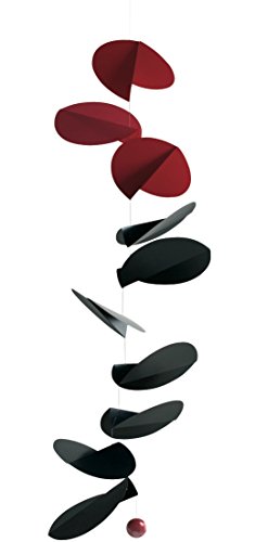 Flensted Turning Leaves Mobile 32 Inches Black Red