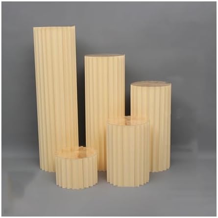 Foldable Paper Columns Display Stand for Wedding Vases and Party Centerpieces