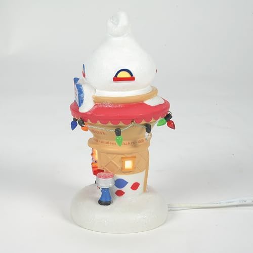 Department 56 North Pole Village Santas Dairy Queen Cone House