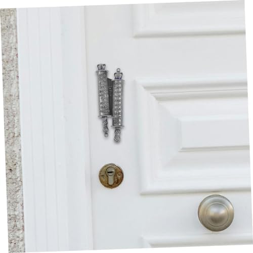 Sturdy Metal Mezuzah with Engraved Blessing Home Decor