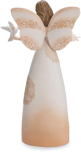 Serenity Angel Figurine 9 Silver White