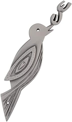 Modern Artisans Pewter Mezuzah with Singing Bird Design