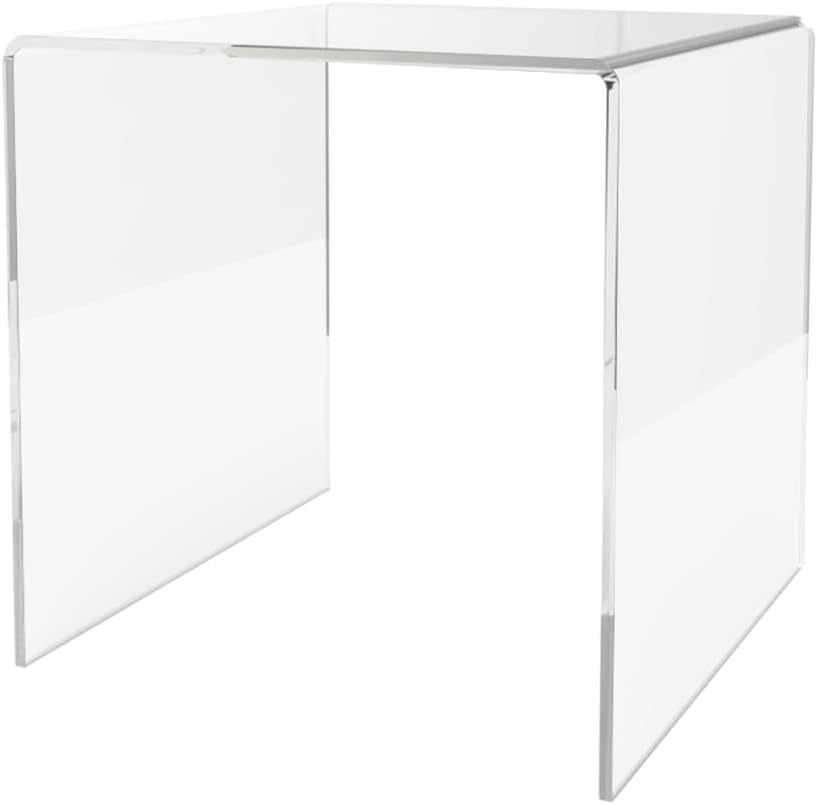 Clear Acrylic Riser Platform 6 Inch Square Display Stand