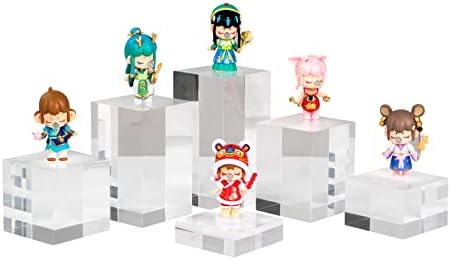 Clear Acrylic Cube Display Risers Set 31x31x1-6 Inch