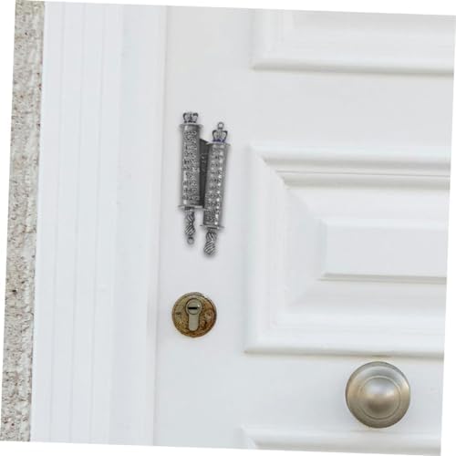 GRIRIW Jewish Door Decor Metal Mezuzah Scroll
