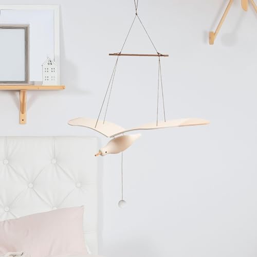 Seagull Mobile Wooden Soaring Decor for Home Balcony