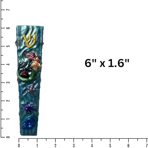 Handmade Mermaid Mezuzah Case for Jewish Kids Room