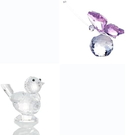 HD Pink Crystal Butterfly Figurine with Crystal Ball Base 1