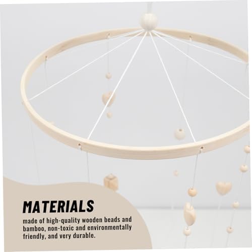 Wooden Baby Mobile Set with Bamboo Rings and Beads