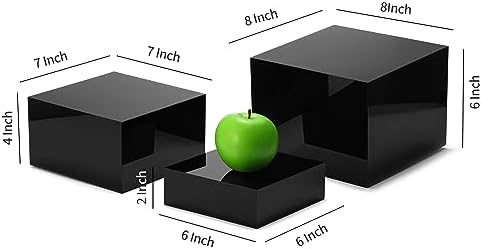 Sets of 3 Acrylic Risers with Hollow Bottoms for Display