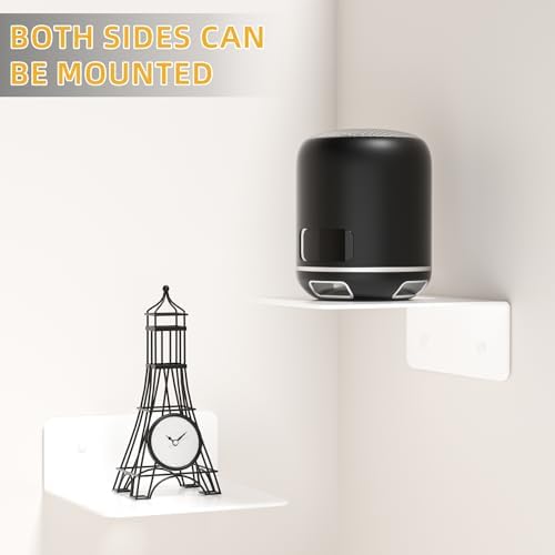 Small White Floating Shelves for Wall 2 Pack