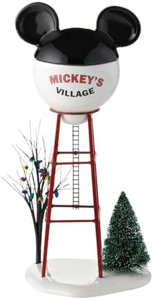 Department 56 Disney Village Mickey Water Tower Figurine 11875 Inch