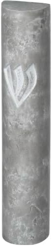 Grey Marble Polyresin Mezuzah 15cm