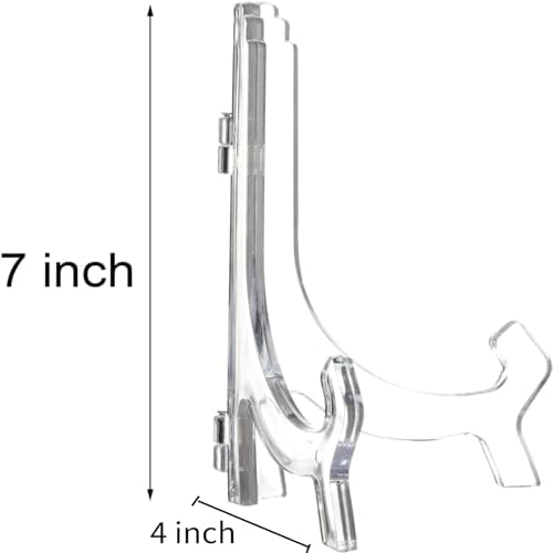 HESTYA 12 Pcs Clear Acrylic Easels for Display Decoration